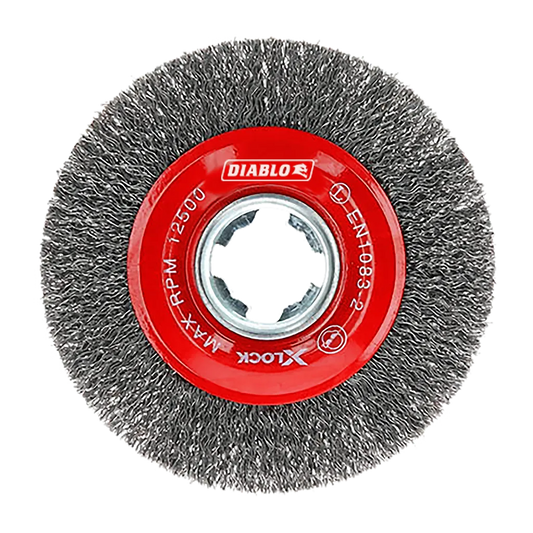 4 in. X-LOCK Carbon Steel Crimped Wire Wheel-DWW400XCWC01F-288