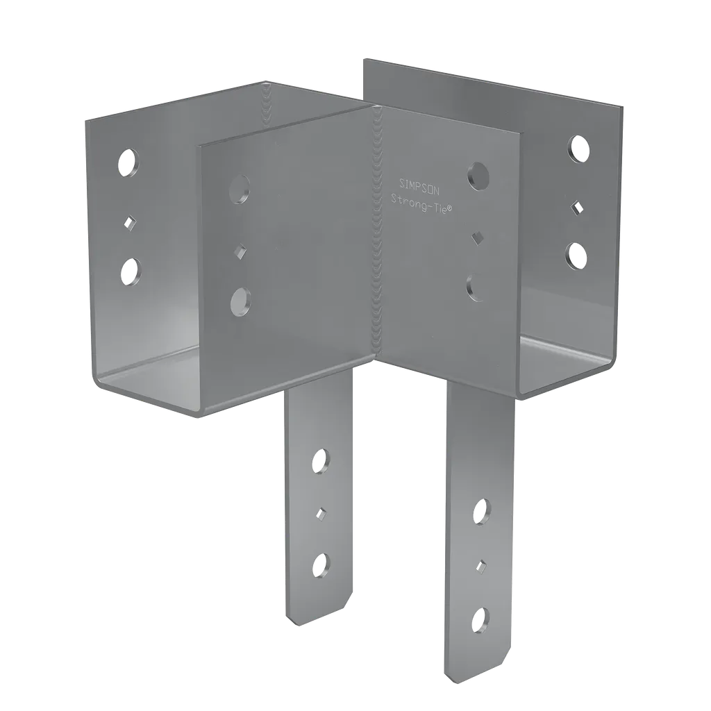 Column End ECCLL L-Shape End Column Cap for 4x Beams, 6x Post, Skewed Left ...