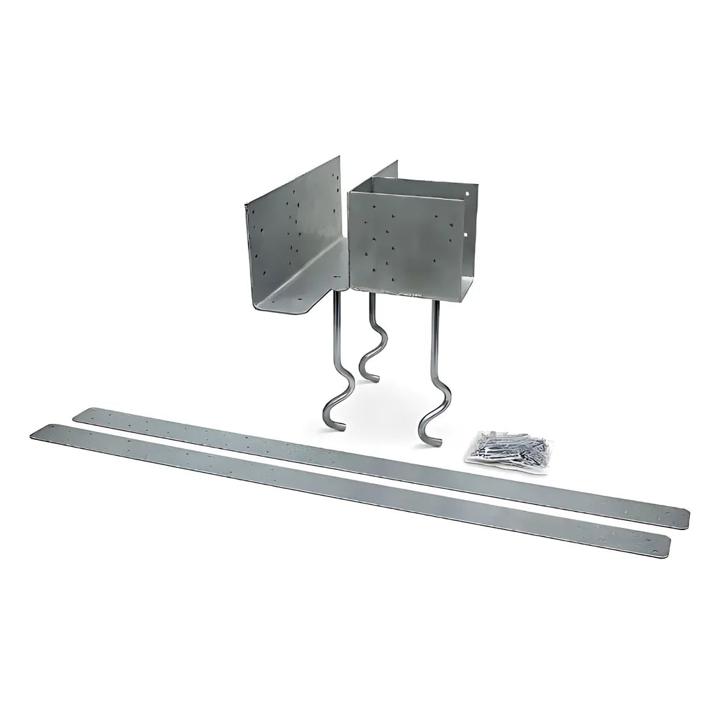 Eccllqmd. Hot-Dip Galvanized L-Shape Embedded Column Cap For 3-5/8 In Beam, Skewed Left-ECCLLQMD3-62G-KT-SP589-717