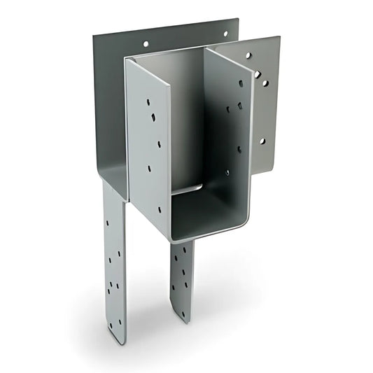 Ecclrq Hdg L-Shape End Column Cap For 4X Beams, 6X Post W/ Sds Screws, Skewed Right-ECCLRQ464HDG-SP8745-9312