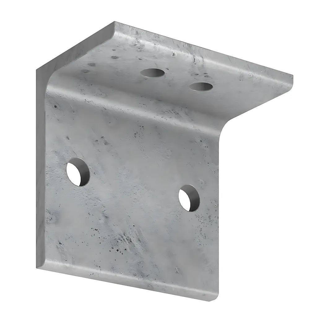 Edam 3-1/2 In. X 5 In. Hot-Dip Galvanized Elevated Deck Angle For Masonry (4-Qty)-EDAM3-5X5HDG-SP9245-9839