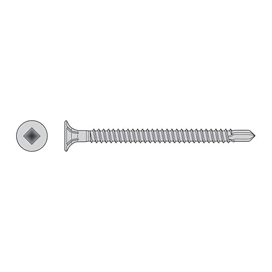Self-Drilling Fiber-Cement Screw - #8 X 2-1/4 In. #2 Square Drive, Type 410 (100-Qty)-F08T225WDC-SP6299-6740