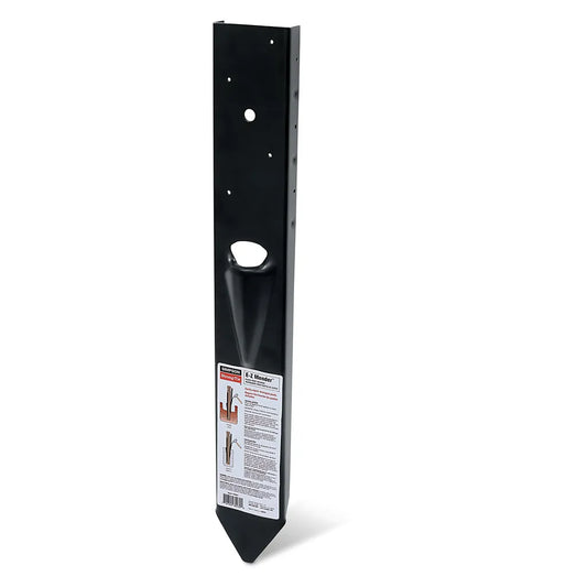 E-Z Mender 12-Gauge Black Powder-Coated Mender Plate For 4X4 Wood Post-FPBM44E-SP1213-1374