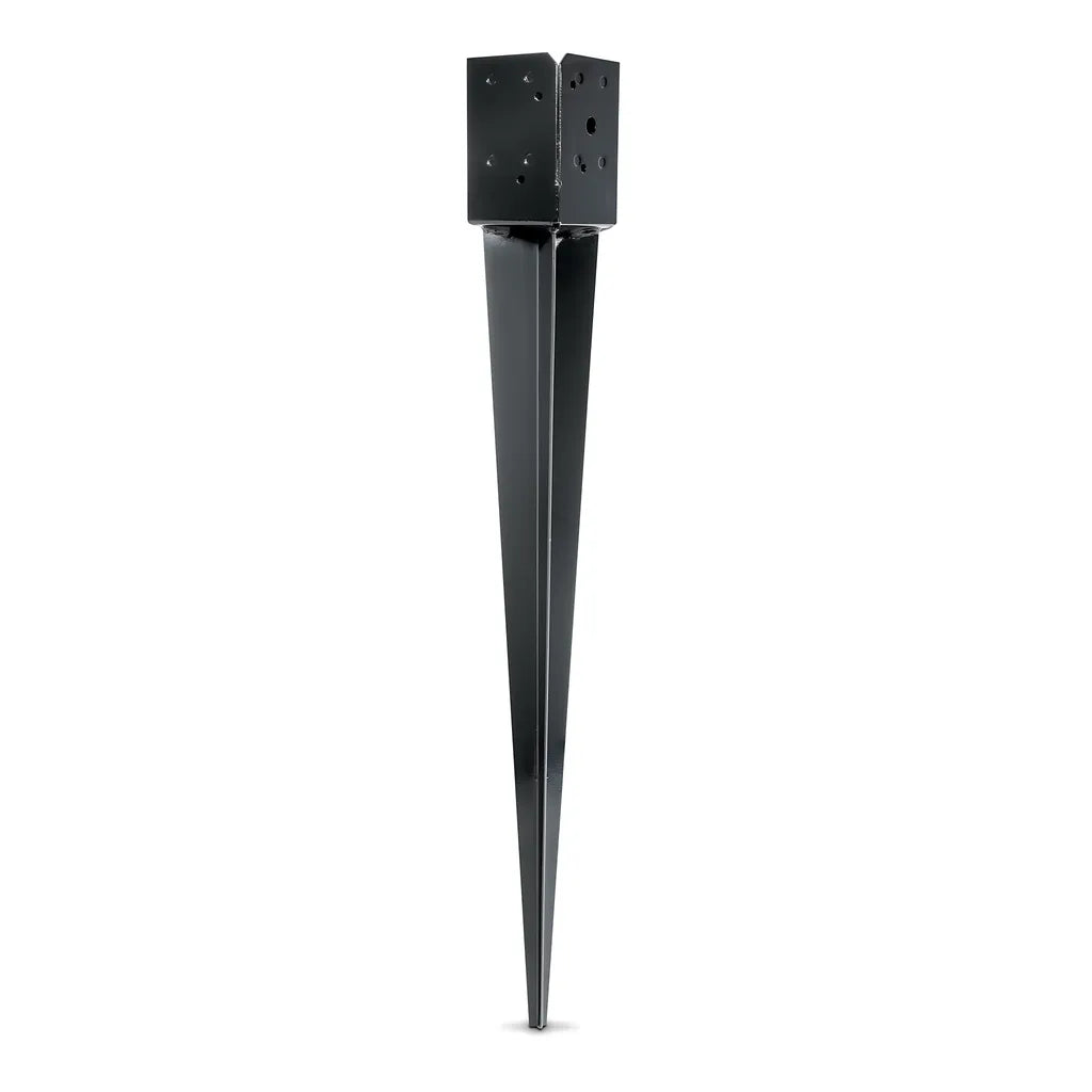 E-Z Spike Black Powder-Coated Post-Base Spike For 4X4 (Pack Of 4)-FPBS44-SP3619-3911