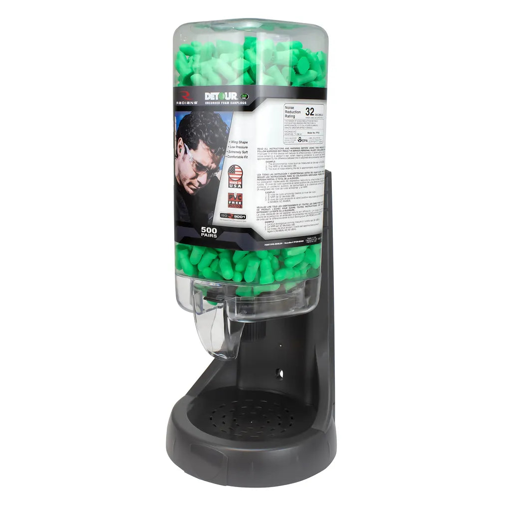 Radians 500 Pair Refillable Dispenser with Detour® 32 Earplugs