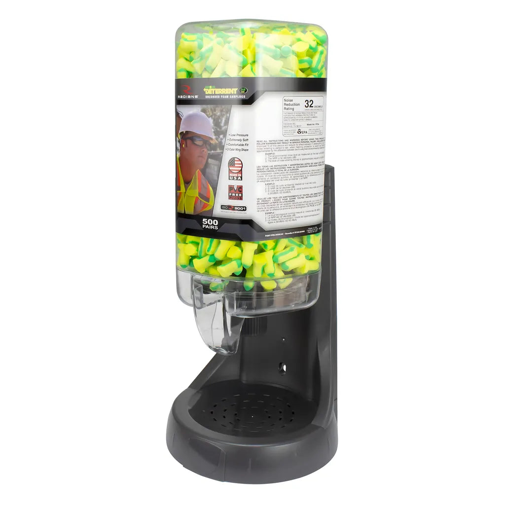 Radians 500 Pair Refillable Dispenser with Deterrent FP34 Plugs