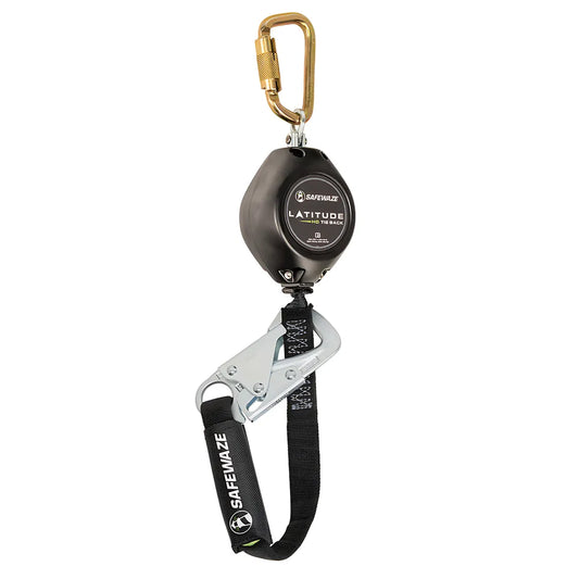 Latitude Hd 11' Single Web Srl: Carabiner, 20" Tie-Back, Tie-Back Snap Hook FS-FSP1411-W-TBH-7272