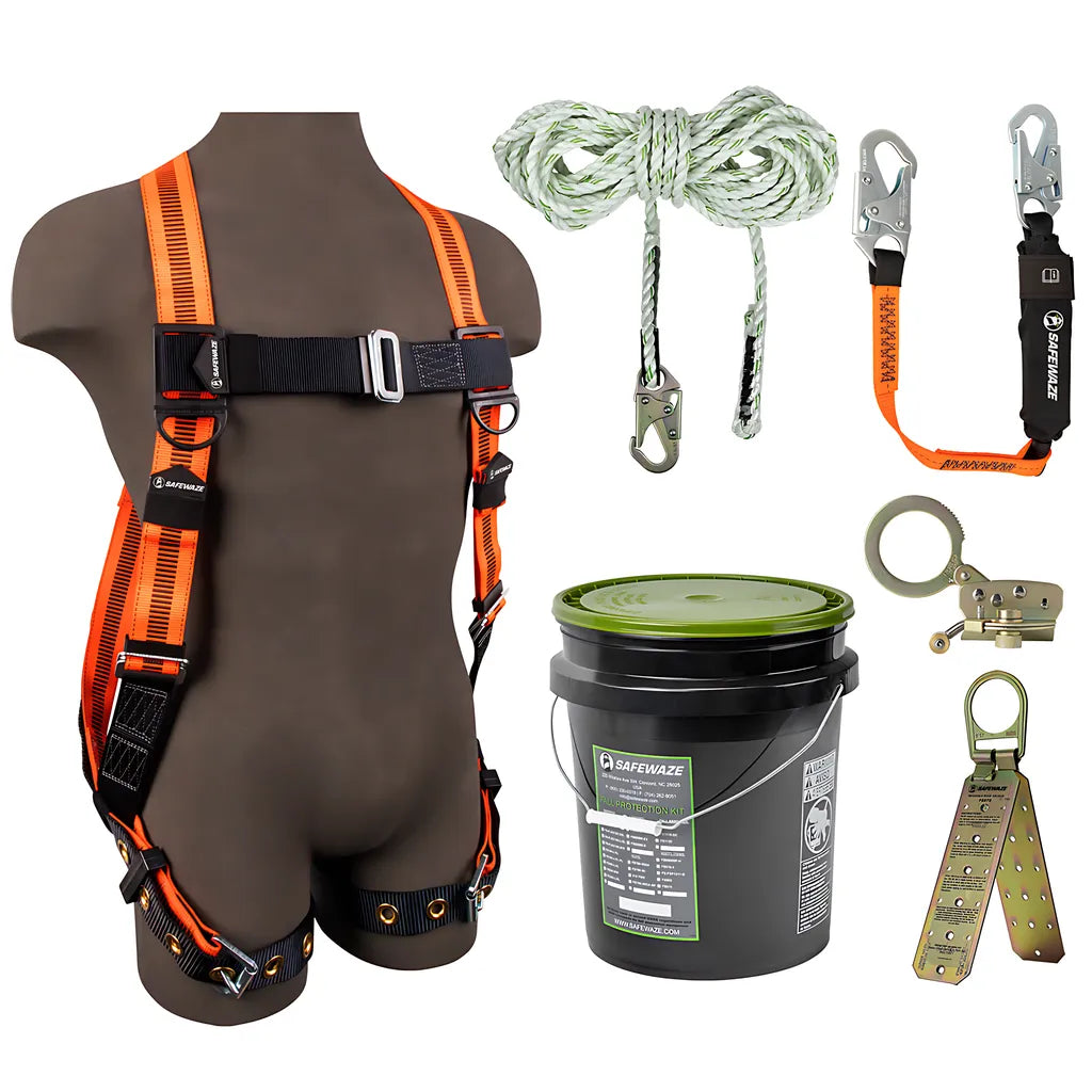 V-Line Bucket Roof Kit: Fs99185-E Harness, Fs700-50 Vll, Fs1120 Grab, Fs88560-E3 Lanyard, Fs870 Anchor FS-ROOF-P-7554