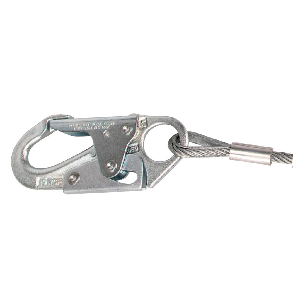 PRO 6' Cable Energy Absorbing Lanyard: Snap Hook