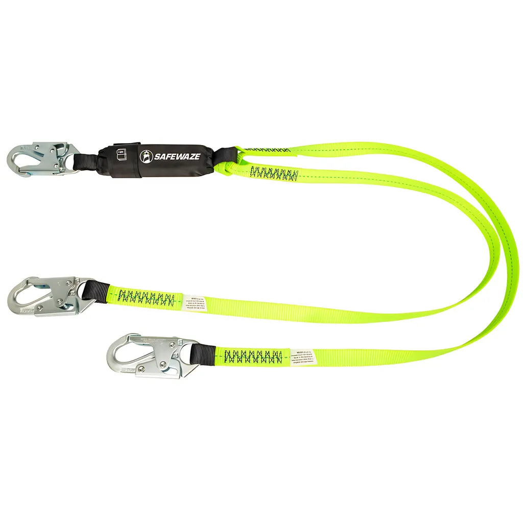 Pro 6' Energy Absorbing Lanyard: Dual Leg, Snap Hooks FS561-6498