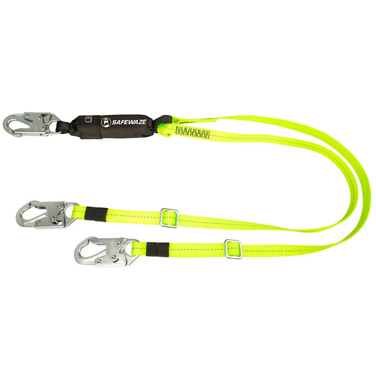 Pro 4'-6' Adjustable Energy Absorbing Lanyard: Dual Leg, Snap Hooks FS561-AJ-6539