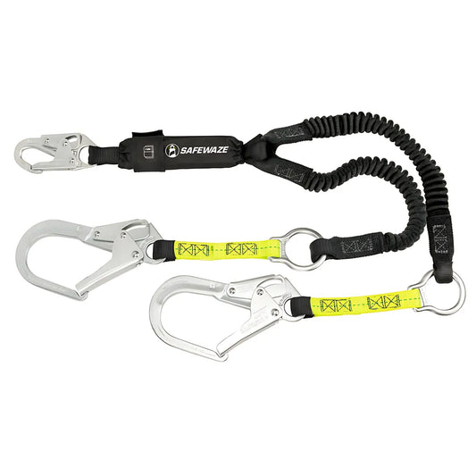 Pro 6' Stretch Energy Absorbing Lanyard: Rebar Hook, Rescue Ring FS578-6614