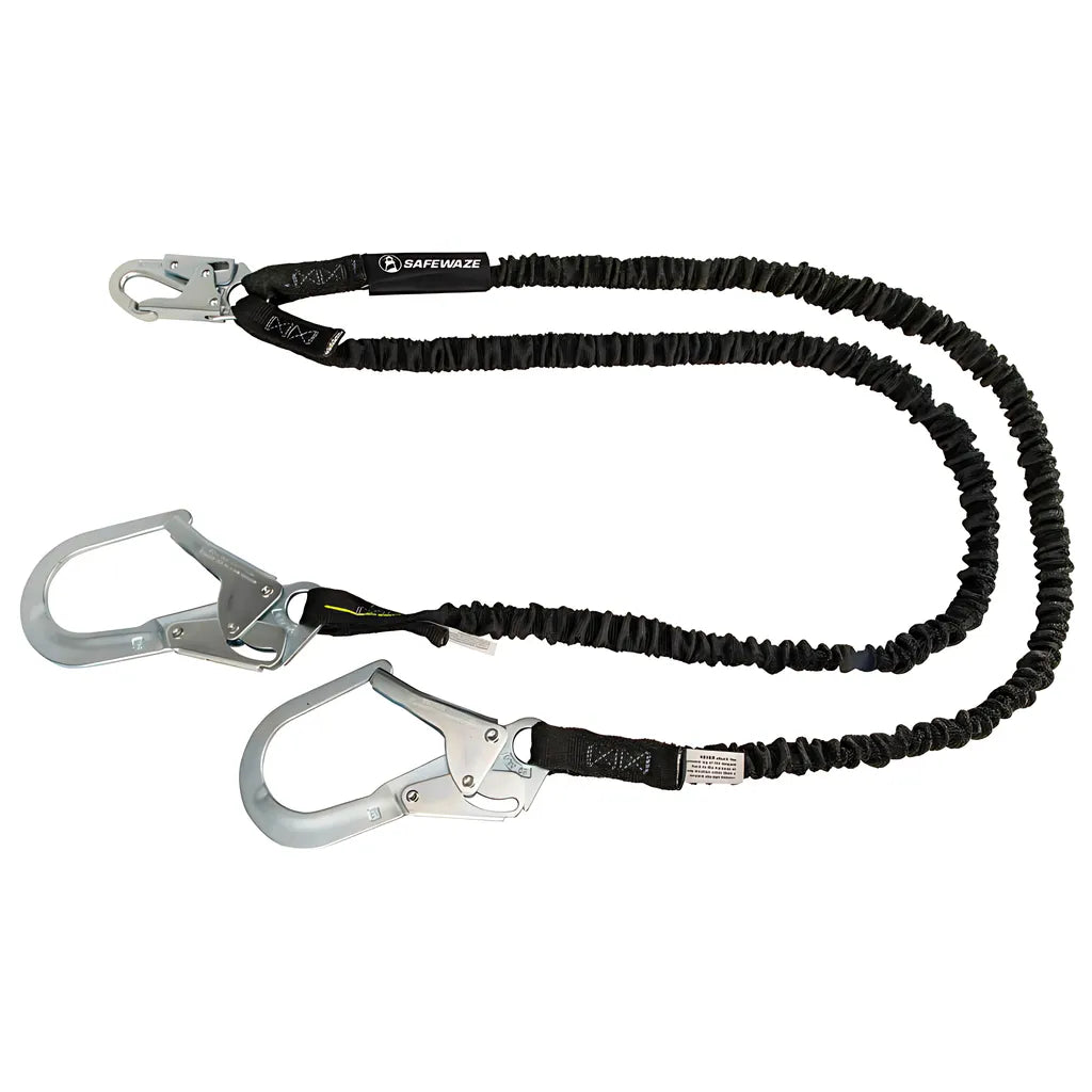 Pro 6' Internal Energy Absorbing Lanyard: Dual Leg, Rebar Hooks FS586-6667