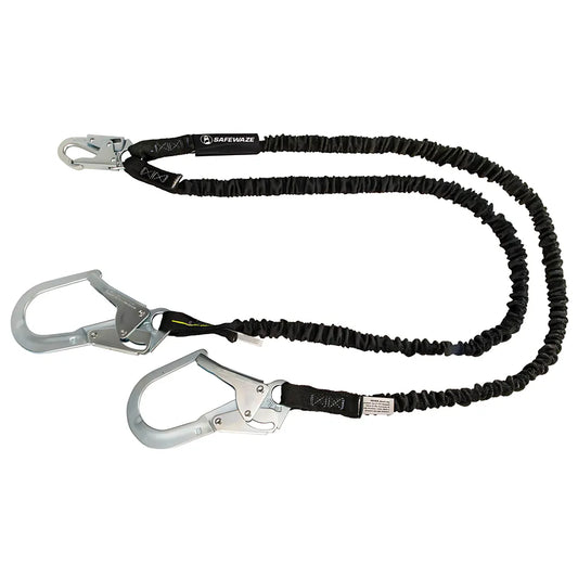 Pro 6' Internal Energy Absorbing Lanyard: Dual Leg, Rebar Hooks FS586-6667