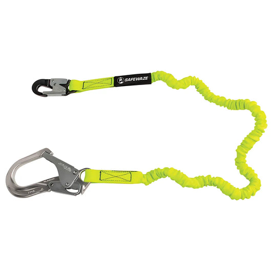 Pro 6' Stretch Internal Energy Absorbing Lanyard: Alu Rebar Hook FS595-ALU-6627