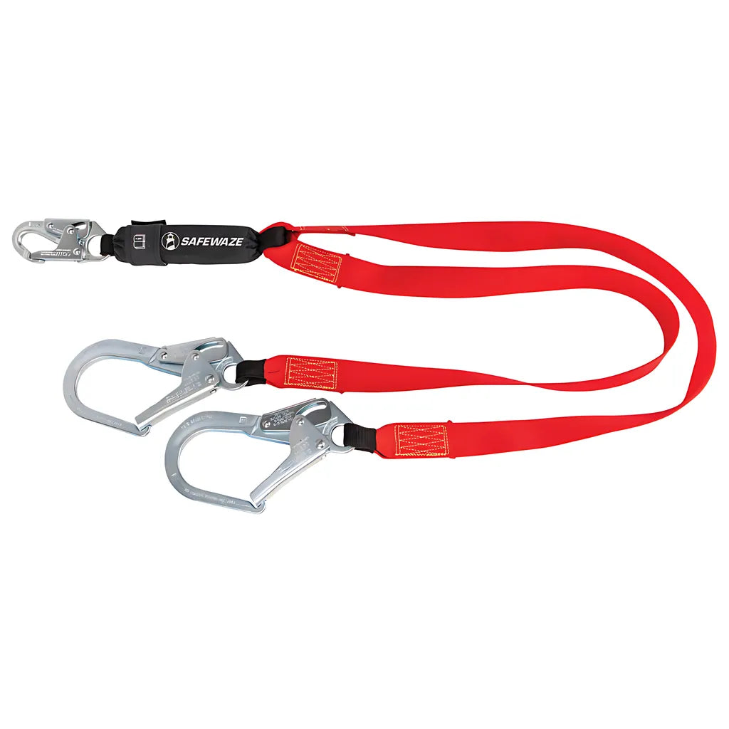 Welding 6' Energy Absorbing Lanyard: Dual Leg, Rebar Hooks FS77435-WE-DL-6807