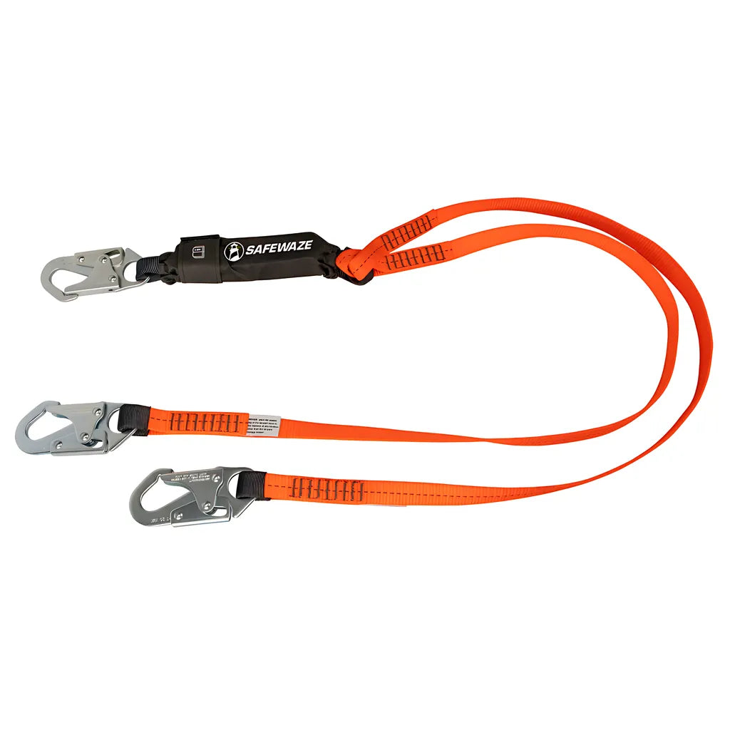 V-Line 6' Energy Absorbing Lanyard: Dual Leg, Snap Hooks FS88561-E-6692