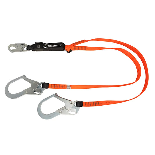 V-Line 6' Energy Absorbing Lanyard: Dual Leg, Rebar Hooks FS88566-E-6684