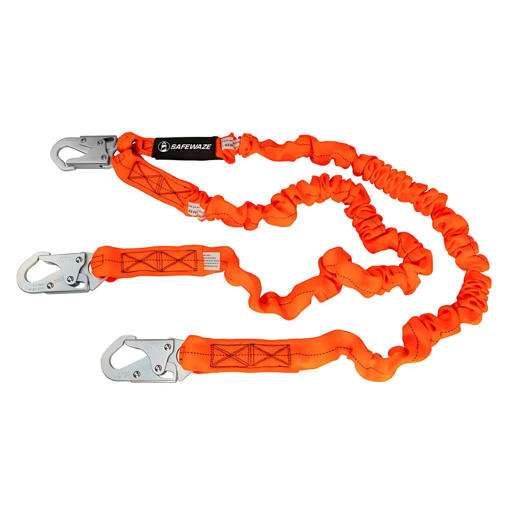 V-Line 6' Stretch Internal Energy Absorbing Lanyard: Dual Leg, Snap Hooks FS88591-6712