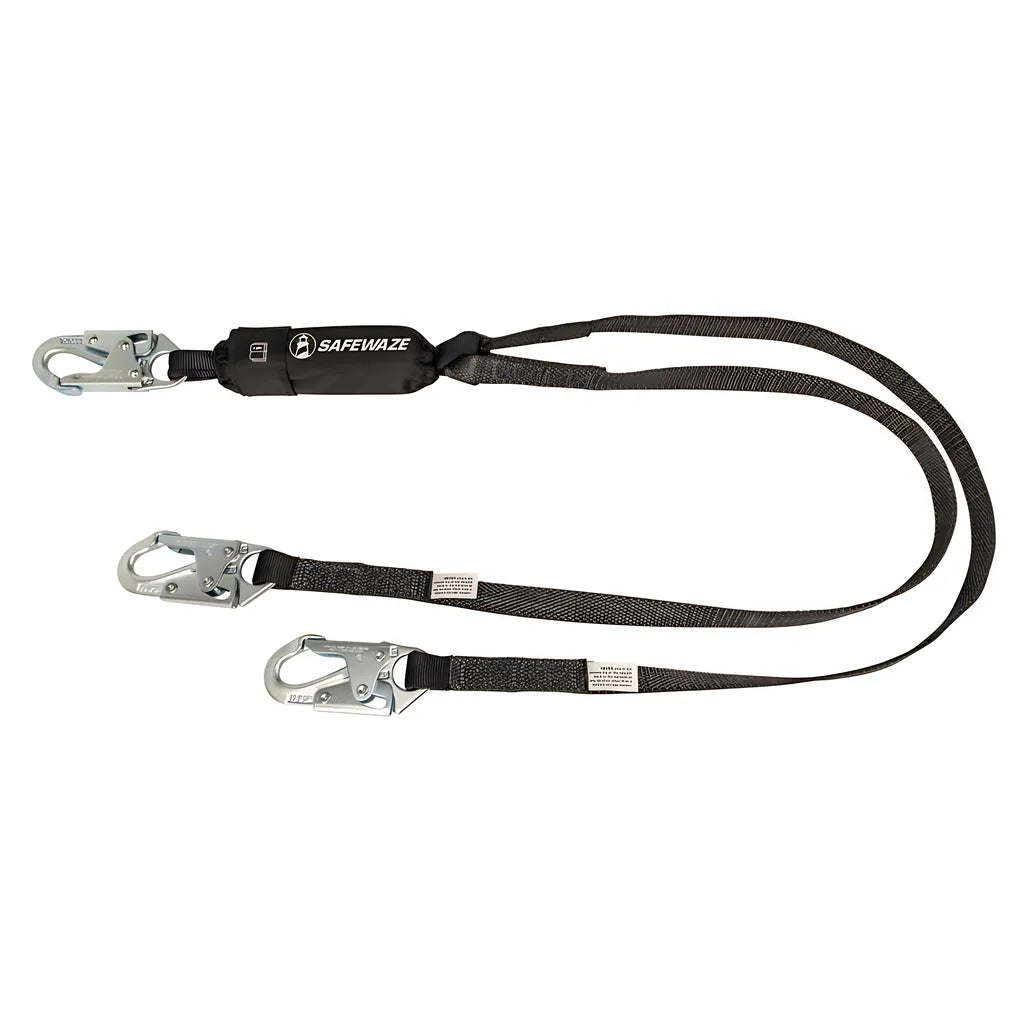 Heavyweight 6' Energy Absorbing Lanyard: Dual Leg, Snap Hooks FS88661-HW-6830