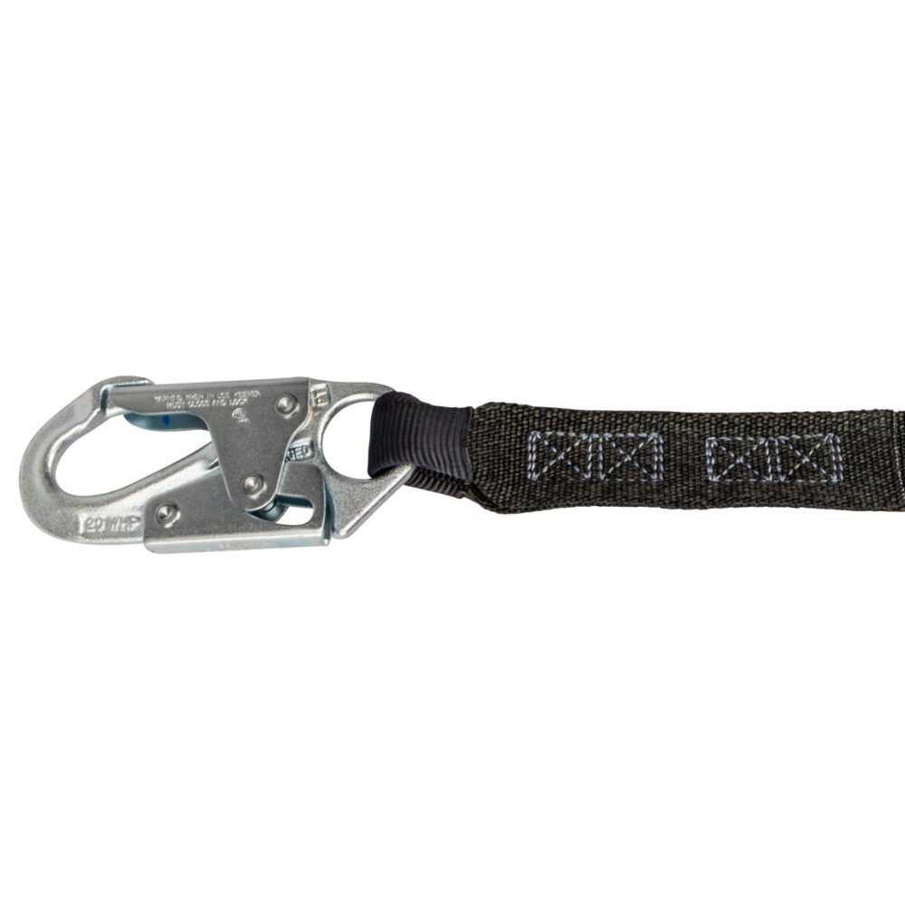 PRO 6' Stretch Energy Absorbing Lanyard: 12' FF, Snap Hook