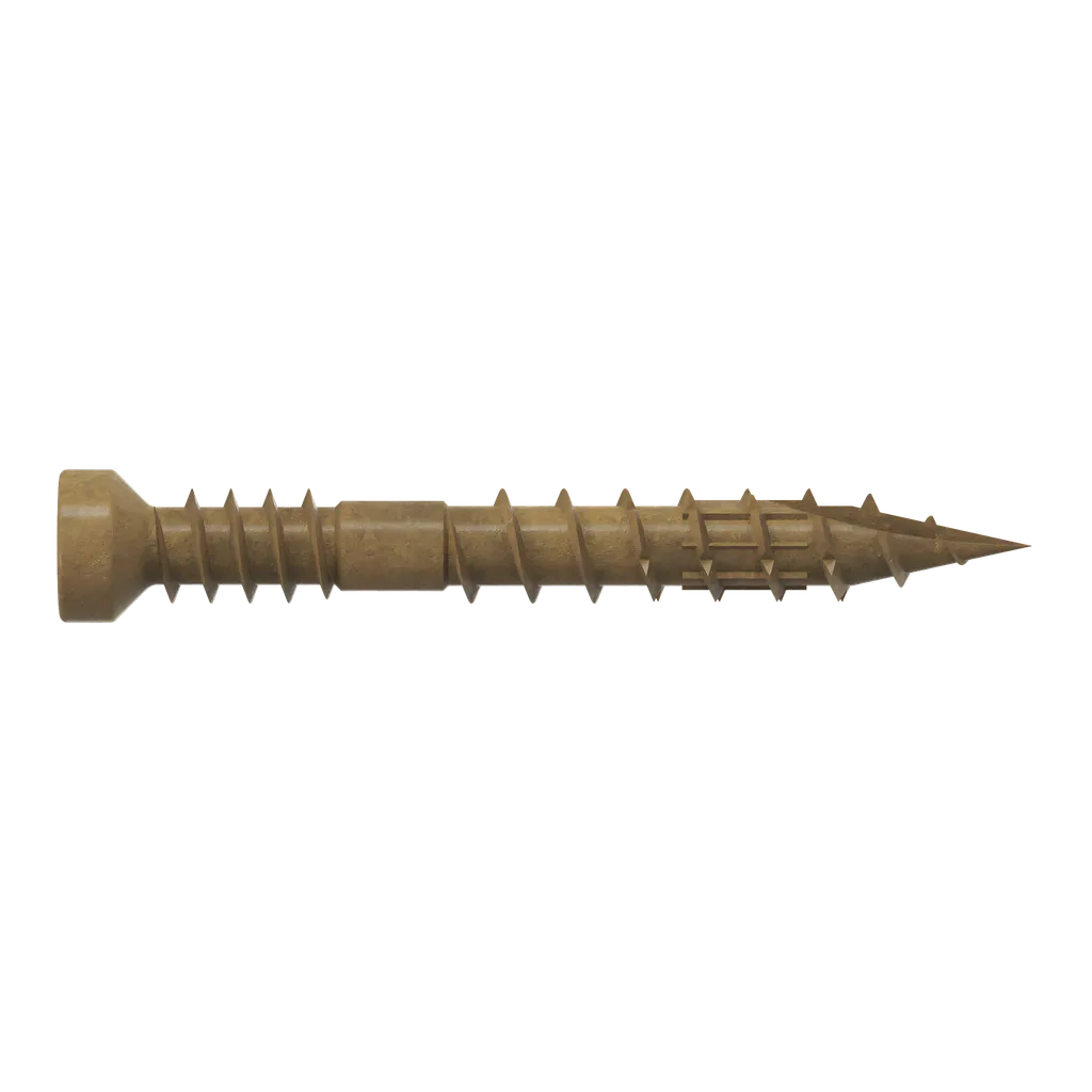 Finish Trim Screw - #7 X 1-1/4 In. T10, Trim-Head, Quik Guard®, Tan (100-Qty)-FT07114R100-SP3527-3815