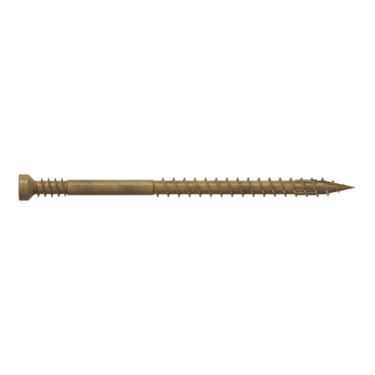 Finish Trim Screw - #7 X 2-1/2 In. T10, Trim-Head, Quik Guard®, Tan (400-Qty) (Pack Of 6)-FT07212R400-SP352-464