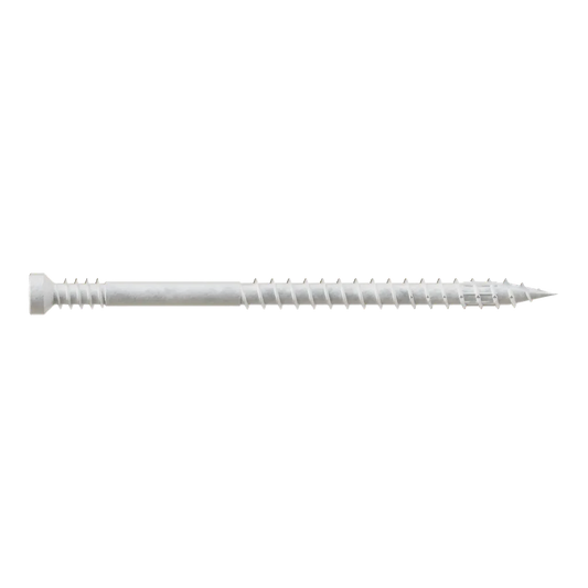 Finish Trim Screw - #7 X 2-1/2 In. T10, Trim-Head, Quik Guard®, White (400-Qty) (Pack Of 6)-FT07212R400W-SP1243-1409