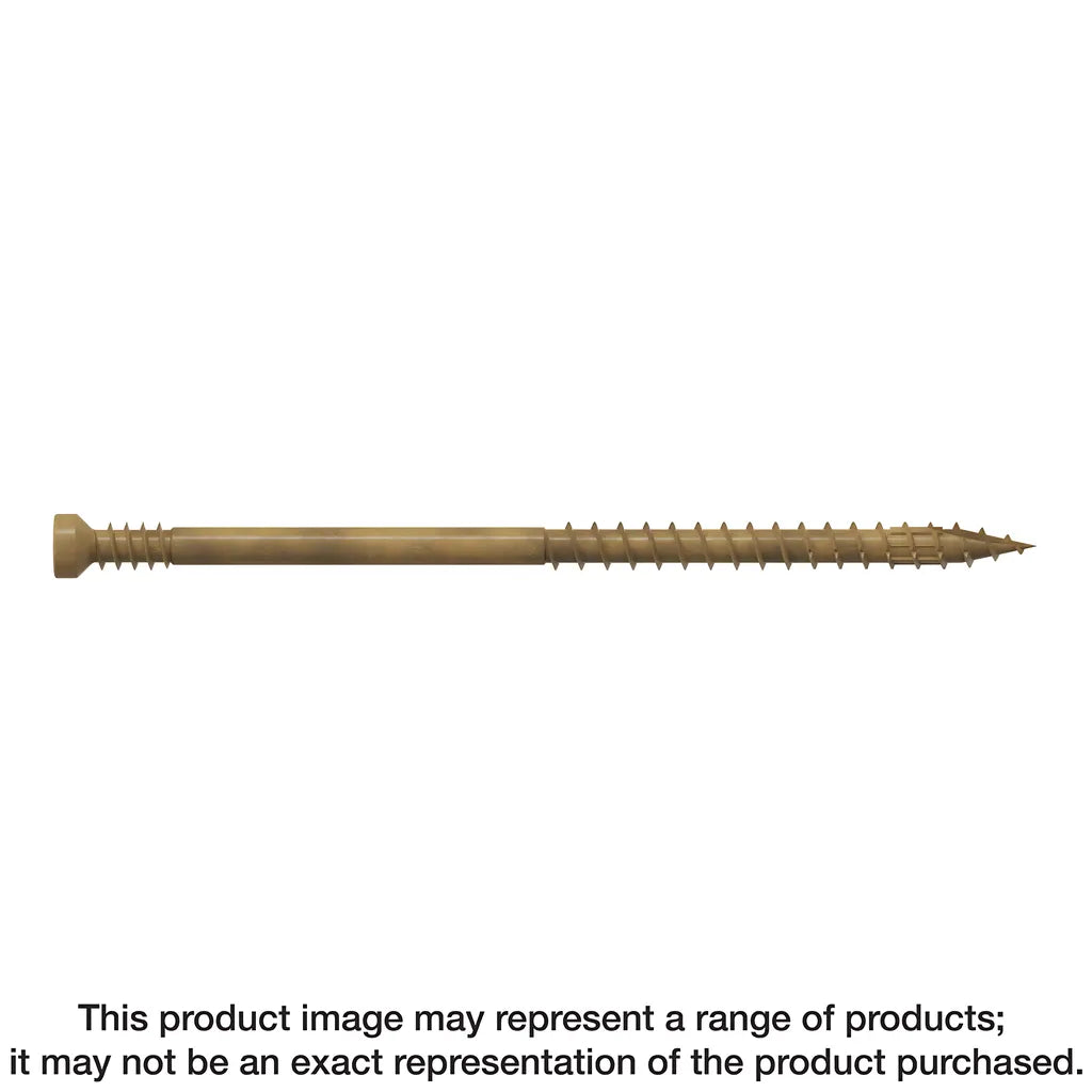 Finish Trim Screw - #7 X 3 In. T10, Trim-Head, Quik Guard®, Tan (100-Qty)-FT07300R100-SP9058-9644