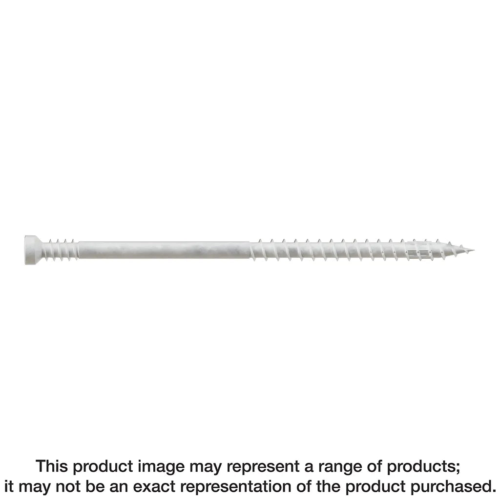 Finish Trim Screw - #7 X 3 In. T10, Trim-Head, Quik Guard®, White (300-Qty) (Pack Of 6)-FT07300R300W-SP398-515