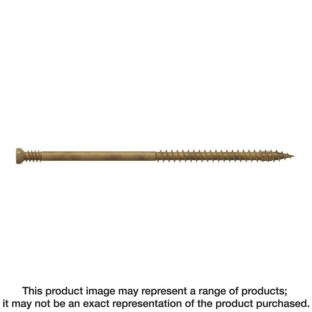 Finish Trim Screw - #9 X 4 In. T15, Trim-Head, Quik Guard®, Tan (50-Qty) (Pack Of 5)-FT09400R50-SP2004-2214