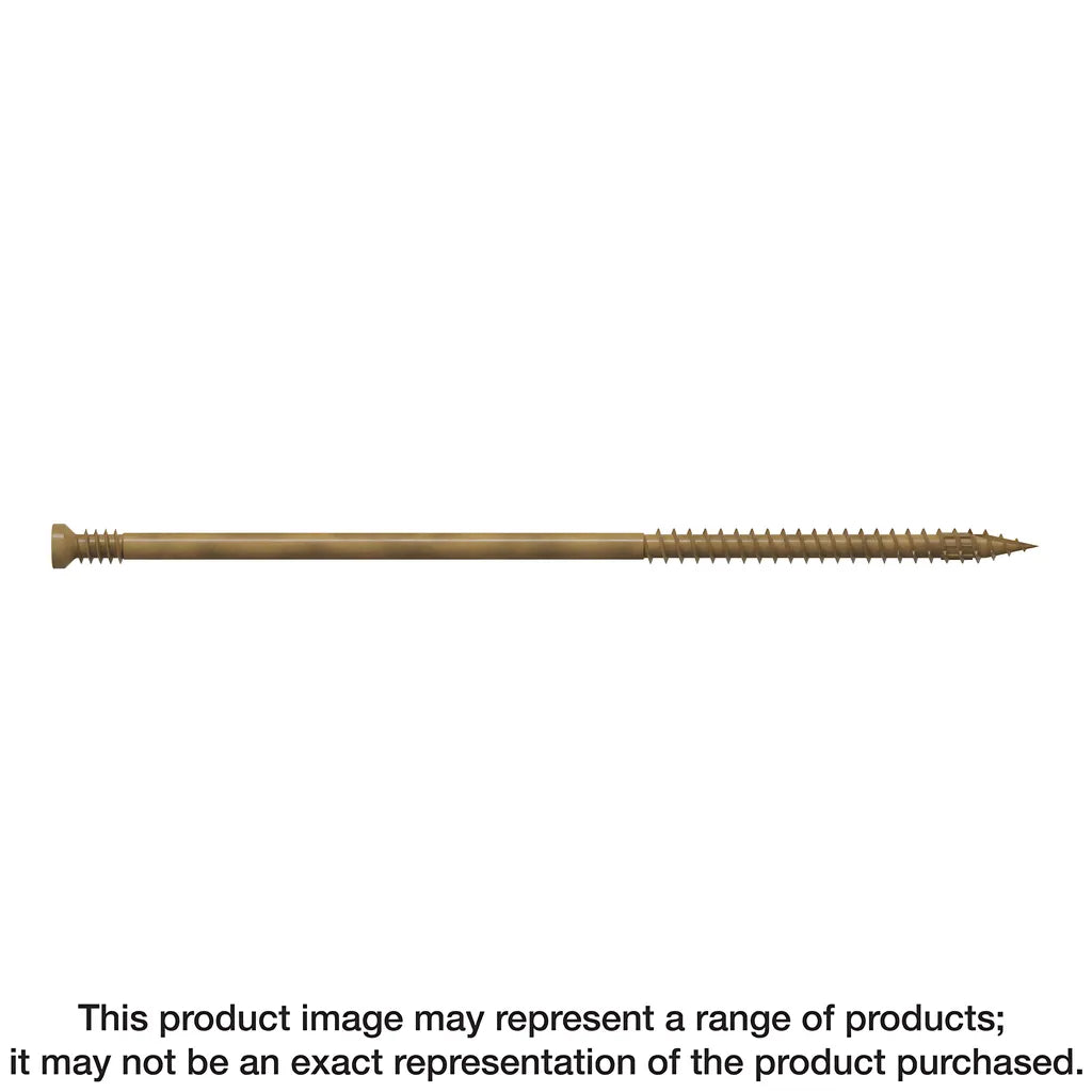 Finish Trim Screw - #9 X 5 In. T15, Trim-Head, Quik Guard®, Tan (50-Qty) (Pack Of 5)-FT09500R50-SP9017-9598