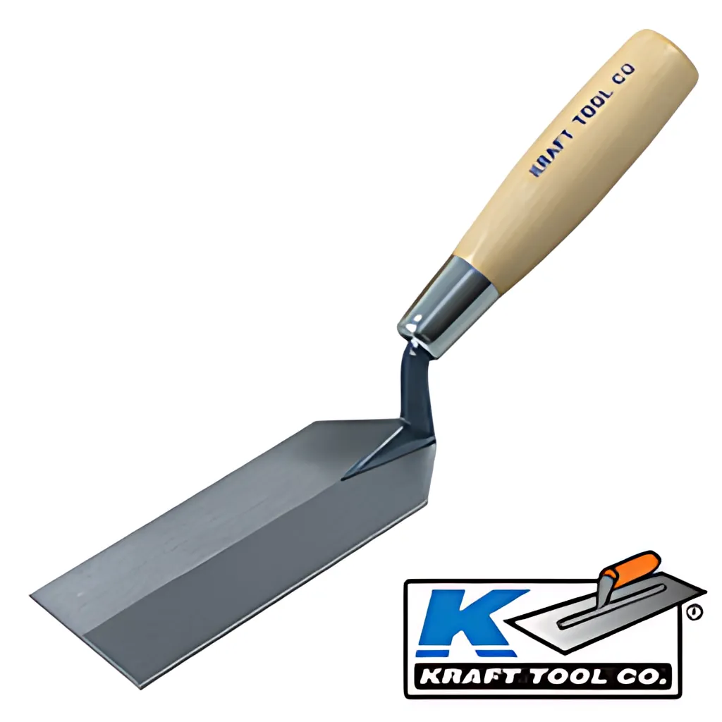 Kraft Tools 5" X 2" Margin Trowel With Wood Handle-GG432-43