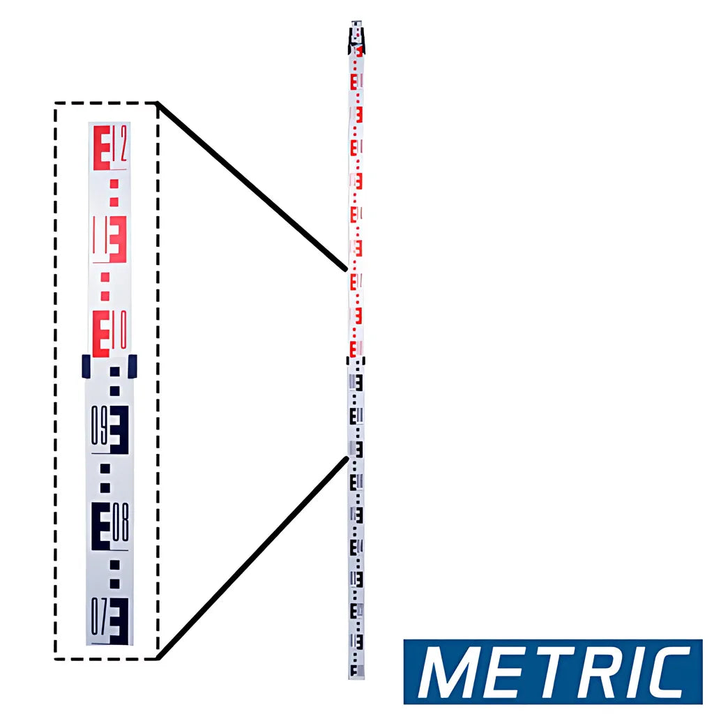 Grade Rod, Metric, 5 Section, 4.7 M-GR153-203