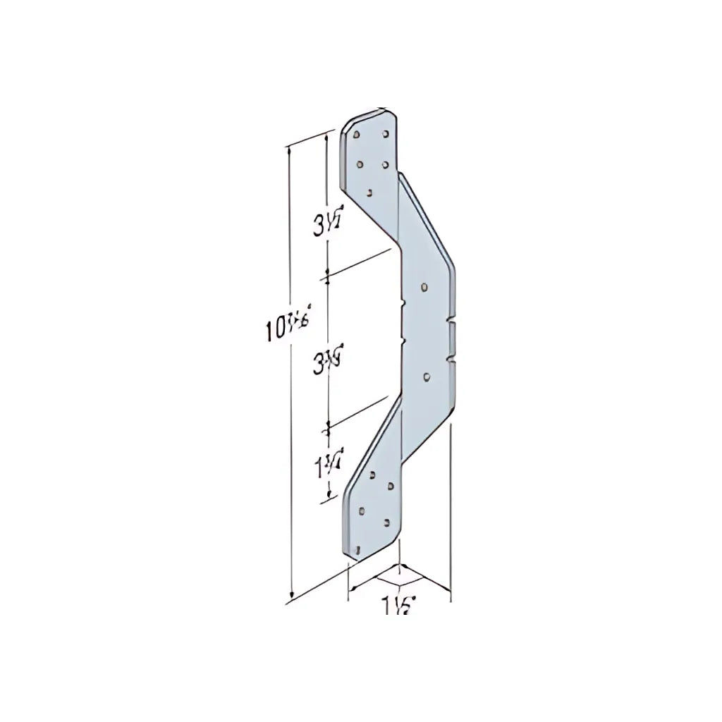 H2A 18-Gauge Stainless-Steel Hurricane Tie (Pack Of 100)-H2ASS-SP4554-4904