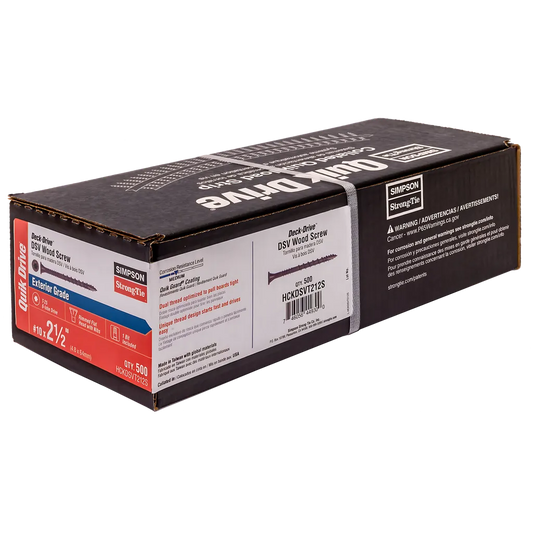 Deck-Drive Dsv Wood Screw (Collated) - #10 X 2-1/2 In. T25 6-Lobe, Tan (500-Qty)-HCKDSVT212S-SP2709-2958
