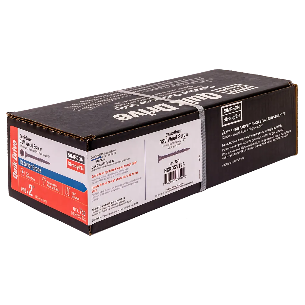 Deck-Drive Dsv Wood Screw (Collated) - #10 X 2 In. T25 6-Lobe, Tan (750-Qty)-HCKDSVT2S-SP5036-5407