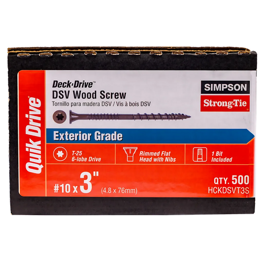 Deck-Drive Dsv Wood Screw (Collated) - #10 X 3 In. T25 6-Lobe, Tan (500-Qty)-HCKDSVT3S-SP7294-7793
