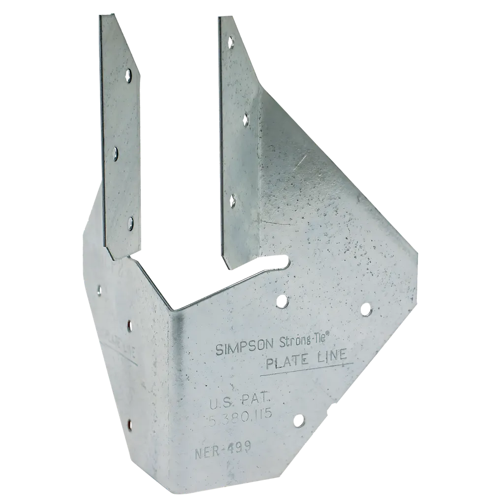Hcp 18-Gauge Galvanized Hip Corner Plate For 1-3/4 In. Engineered Wood-HCP1-81-SP2307-2528