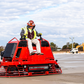 Allen Engineering HDX600 riding trowel on a jobsite