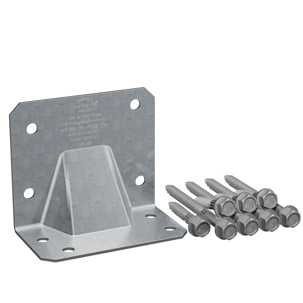 Hga Galvanized Hurricane Gusset Angle With Sds Screws (10-Qty) (Pack Of 6)-HGA10KT-SP951-1098