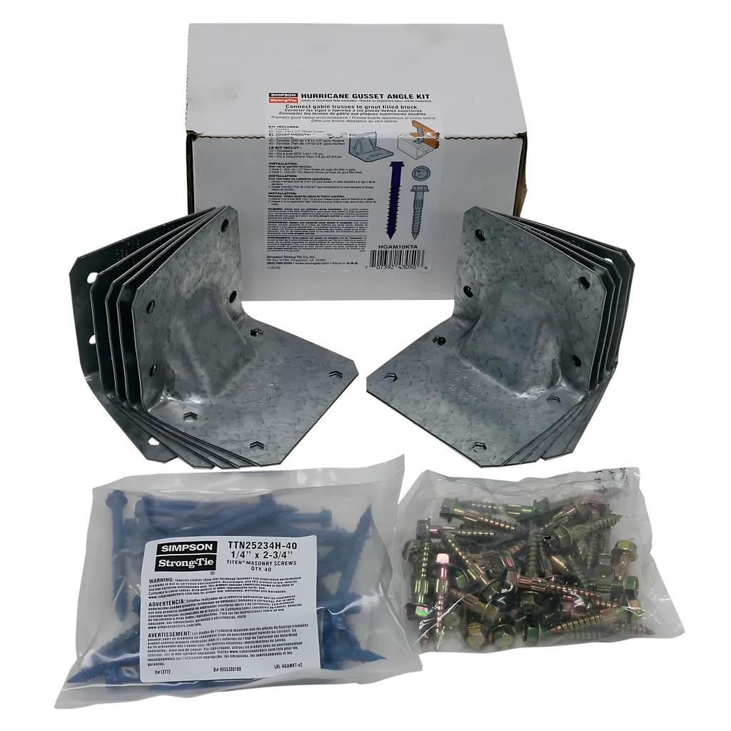Hgam Hurricane Gusset Angle For Masonry With Screws (10-Qty)-HGAM10KTA-SP4094-4417