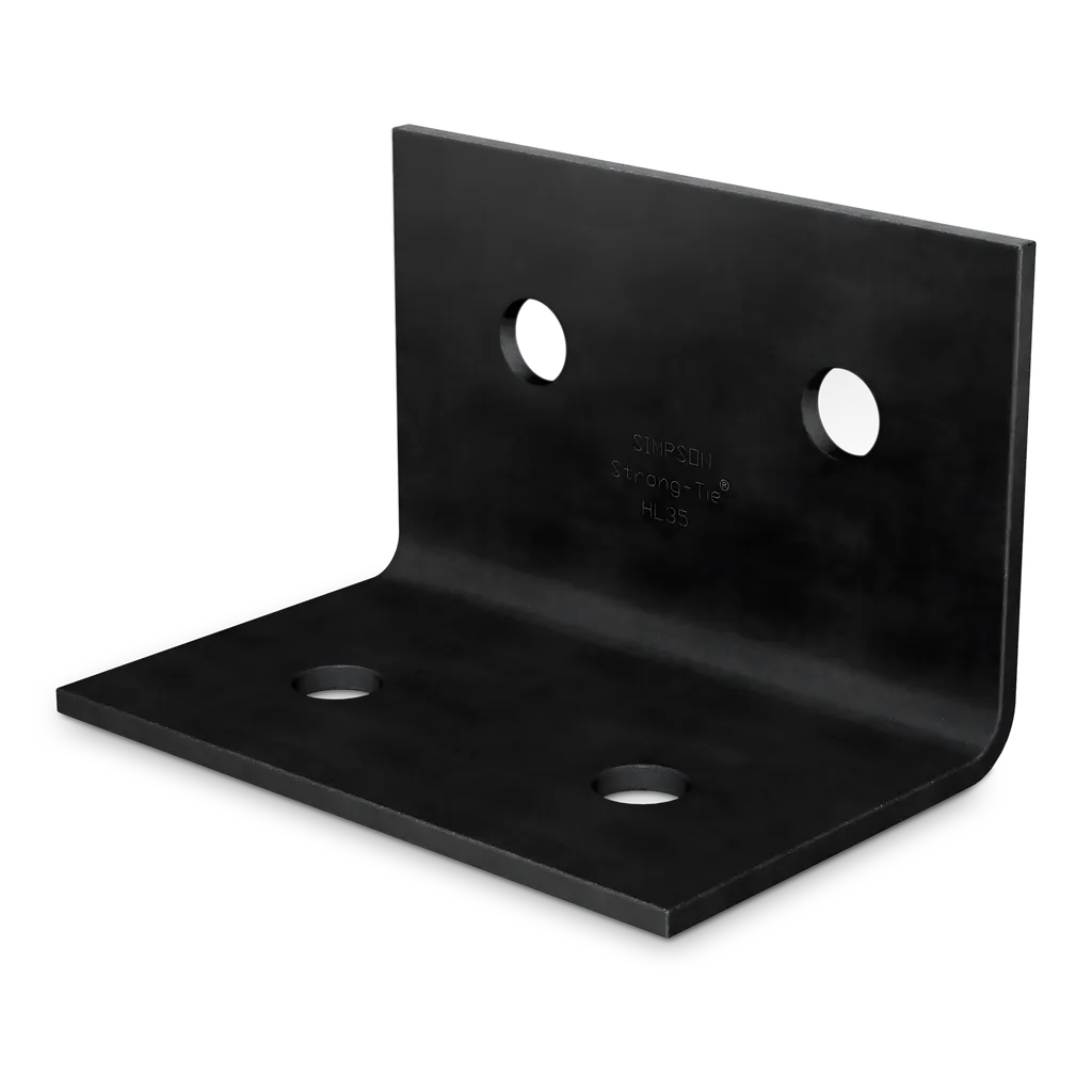 Hlpc 3-1/4 In. X 5 In. Black Powder-Coated Ornamental Heavy Angle-HL35PC-SP2526-2767