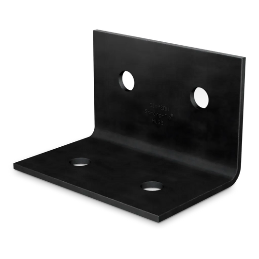 Hlpc 3-1/4 In. X 5 In. Black Powder-Coated Ornamental Heavy Angle-HL35PC-SP2526-2767
