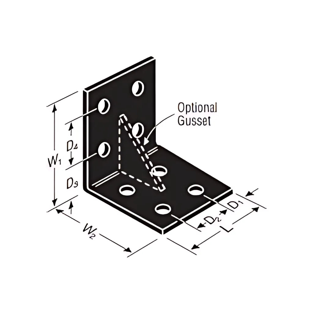 Hlpc 4-1/4 In. X 9 In. Black Powder-Coated Ornamental Heavy Angle-HL49PC-SP577-705