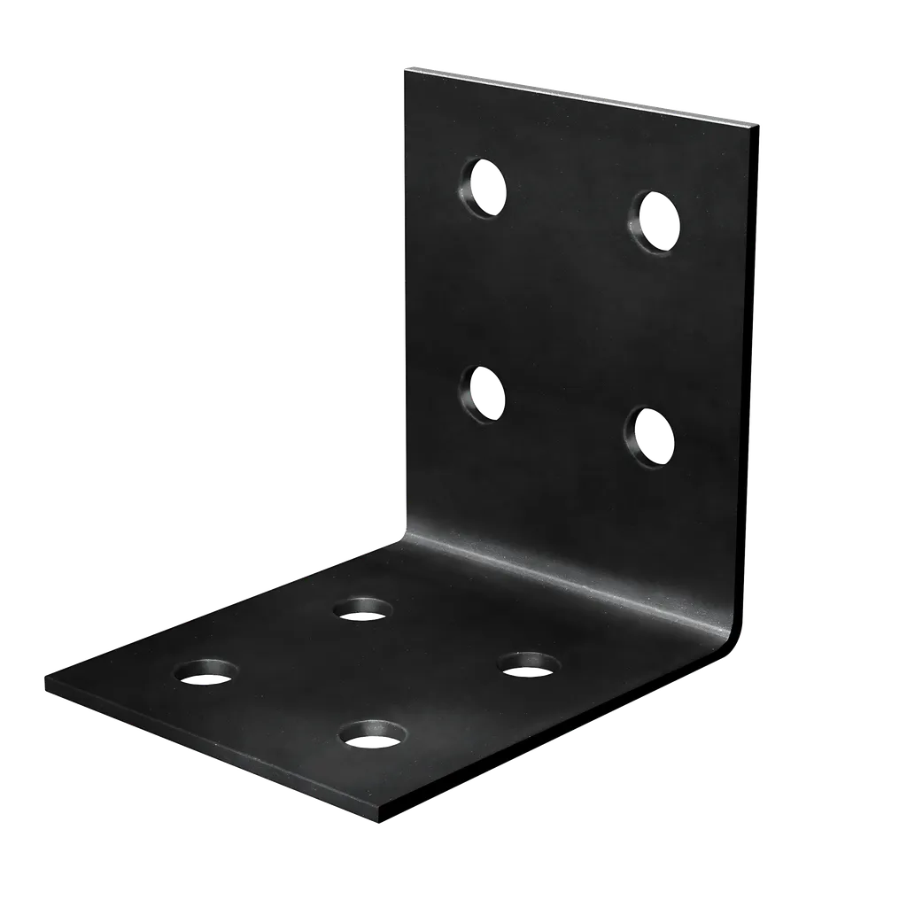 Hlpc 7-1/4 In. X 6 In. Black Powder-Coated Ornamental Heavy Angle-HL76PC-SP3966-4281