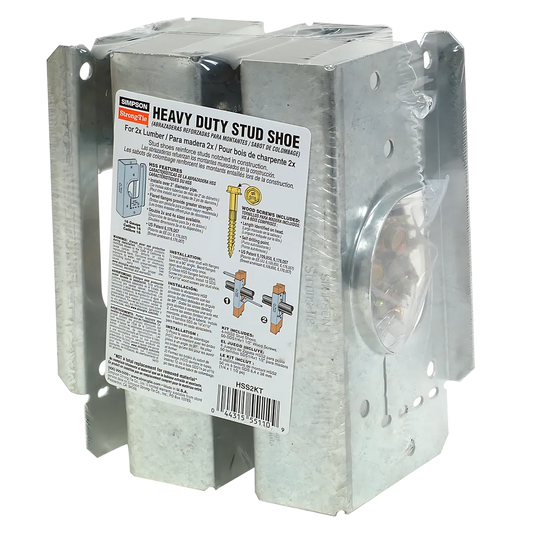 Hss Galvanized Stud Shoe For 2X, With Strong-Drive® Sds Screws (4-Qty)-HSS2KT-SP6380-6824