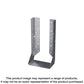 Hucq Stainless-Steel Heavy Face-Mount Concealed-Flange Joist Hanger For 6X12 W/ Screws-HUCQ612SS-SDS-SP8271-8818