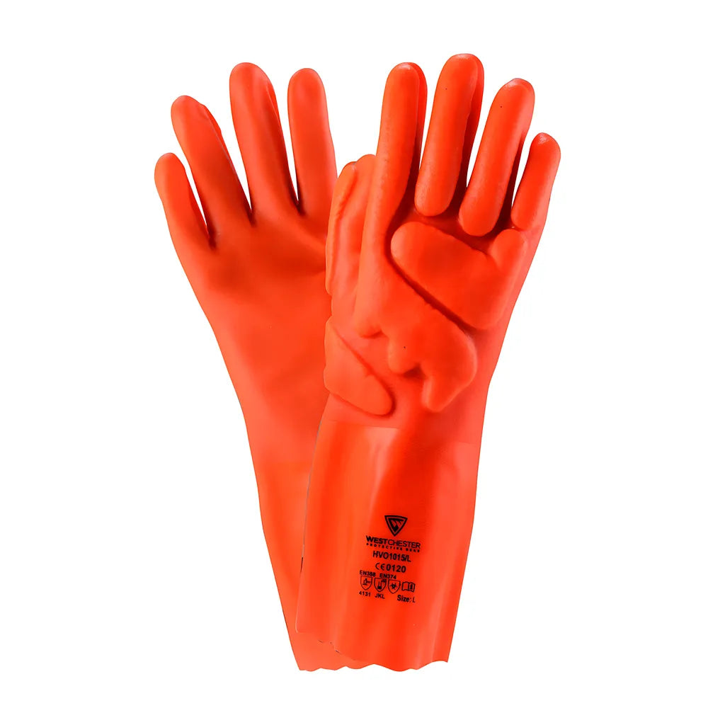 West Chester Hvo1015/2Xl Pvc Dipped Glove With Interlock Liner, Impact Protection And Rough Finish - 14" HVO10152XL-23839