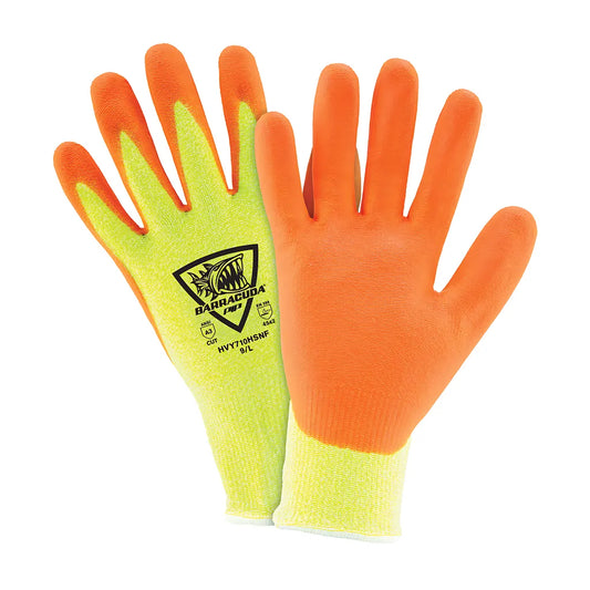 West Chester Hvy710Hsnf/M Hi-Vis Seamless Knit Polykor Blended Glove With Nitrile Coated Foam Grip On Palm & Fingers HVY710HSNFM-23858